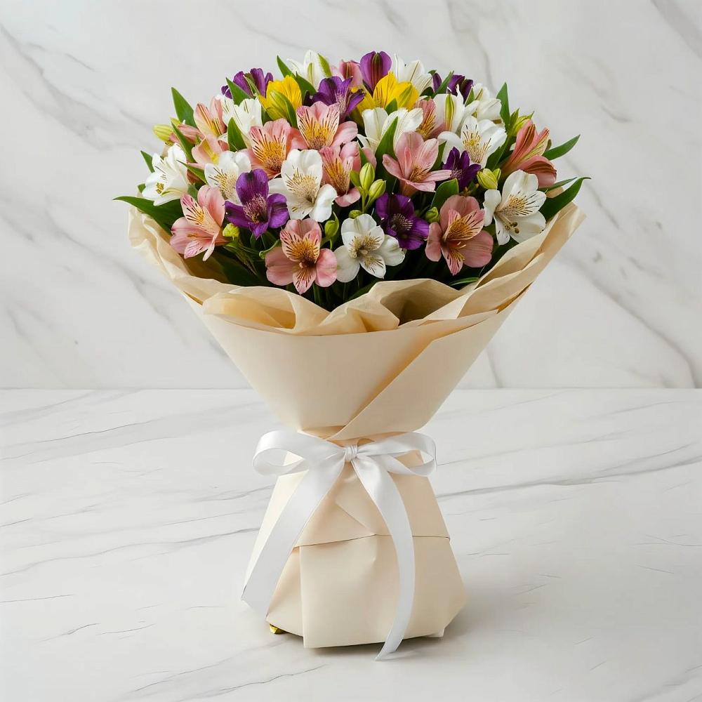 Букет цветов из: Альстромерии в Новоселицком