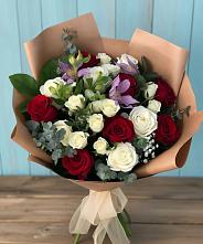Букет цветов из:  Розы и Альстромерии в Новоселицком