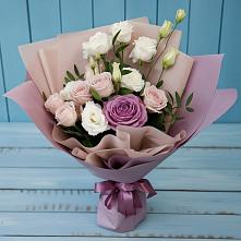 Букет цветов из:  Розы и Лизиантусы в Новоселицком
