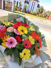 Букет цветов из:  Герберы #REPLACE_PRED# Новоселицком