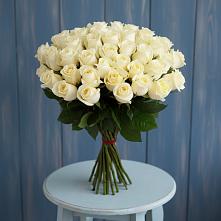 Букет 51 Белая роза Эдлесс Лав в Новоселицком