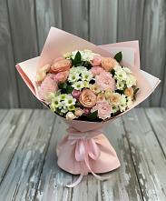 Букет цветов из:  Гвоздики, Розы и Хризантемы в Новоселицком